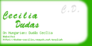 cecilia dudas business card