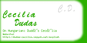 cecilia dudas business card